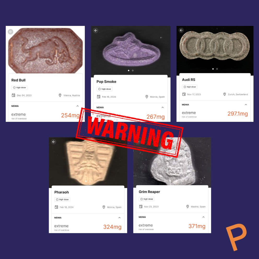Přečtete si více ze článku Na trhu se v různých evropských zemích objevují tablety extáze s velice vysokým obsahem MDMA, hrozí tak velké riziko předávkování